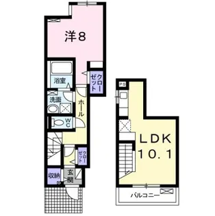 メゾン デュ ベル アルブル【1階】の間取り