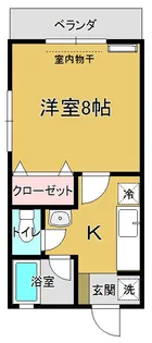 ハイツスズラン【2C号室】の間取り