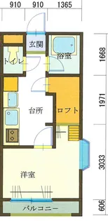 サンスマイル【201号室】の間取り