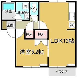 コーポさくら【1階】の間取り