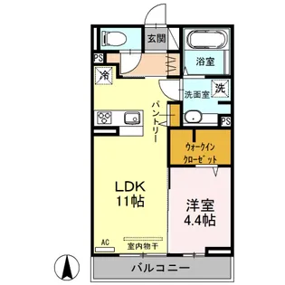 アクシア西本町【2階】の間取り