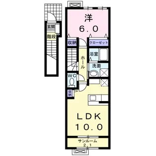 ヴィラ アルモニーB【2階】の間取り