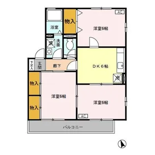 セジュールかきざき B【2階】の間取り