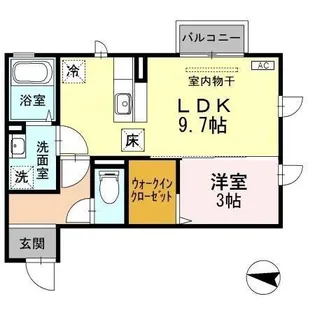 プラムコート木田 B【1階】の間取り