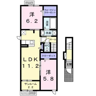 プランドール B【2階】の間取り