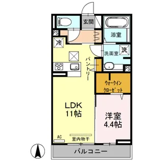 アクシア西本町【1階】の間取り