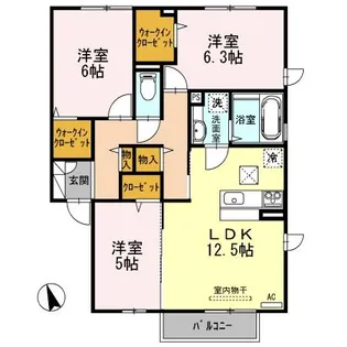 インサイドモート【1階】の間取り