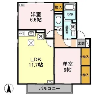 ビリーブ【1階】の間取り