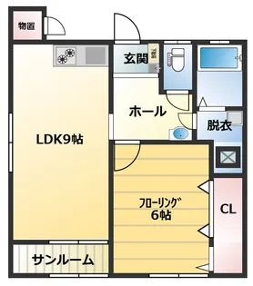 コーポオタテ C棟【102号室】の間取り