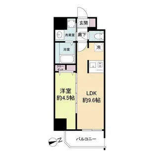 スプランディッド難波WEST【11階】の間取り