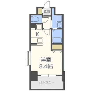 ラグゼ江戸堀【9階】の間取り