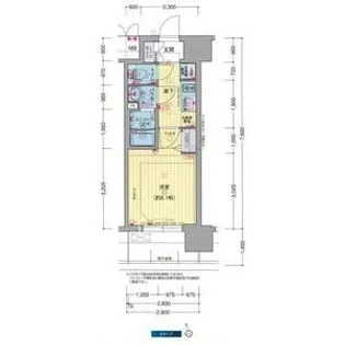プレサンス大国町ブライス【14階】の間取り