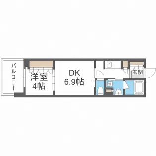 OPUS RESIDENCE SHINSAIBASHI SOUTH【8階】の間取り