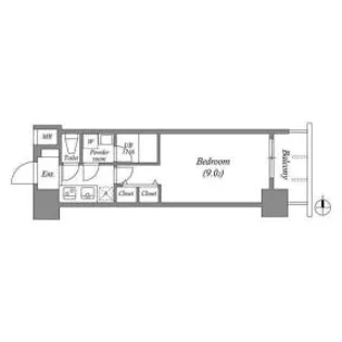 スプランディッド淀屋橋DUE【4階】の間取り