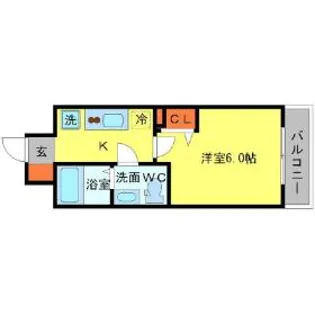 セレニテ北浜【7階】の間取り