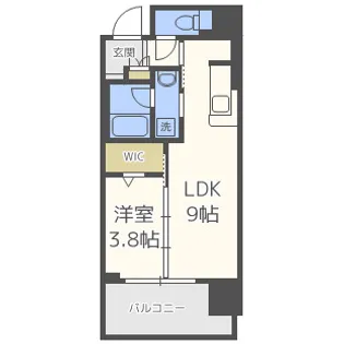 アーバネックス北堀江Ⅱ【4階】の間取り