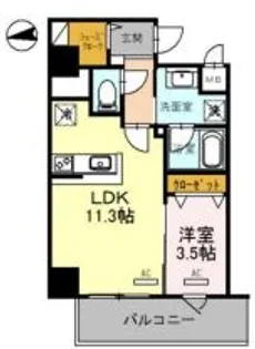 パンセ新町【5階】の間取り