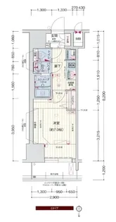 プレサンス堺筋本町駅前シェル【11階】の間取り