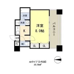 ドゥーエ谷町【12階】の間取り