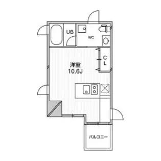 ルクレ堺筋本町レジデンス【2階】の間取り