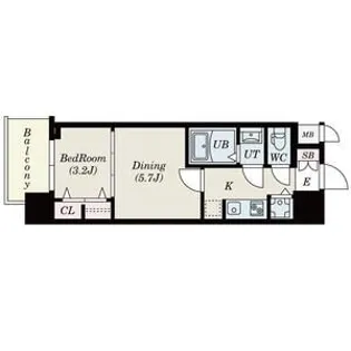 S-RESIDENCE日本橋Qualier【5階】の間取り