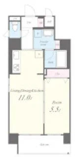 フェリーチェ難波【7階】の間取り