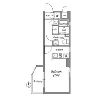 Gramercy Nipponbashi【8階】の間取り
