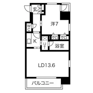 S-RESIDENCE淀屋橋【5階】の間取り