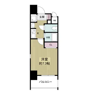 URBAN FLATS難波東【14階】の間取り