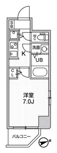 Fortuney北堀江【13階】の間取り