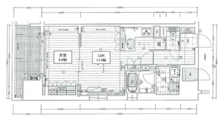 リーガル西長堀Ⅱ【10階】の間取り