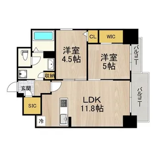 ルフォンプログレ新町【4階】の間取り