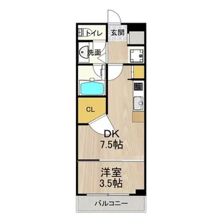 CITY SPIRE桜川Ⅱ【6階】の間取り