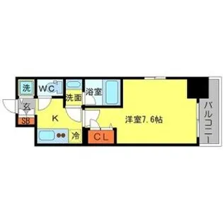 アーデン堺筋本町【4階】の間取り