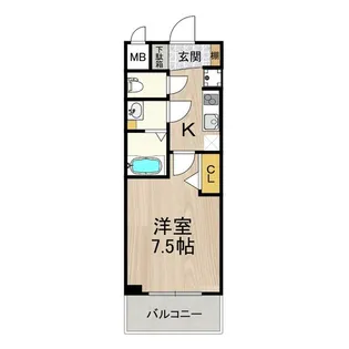 スプランディッド難波SOUTH【3階】の間取り