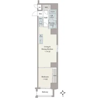 ARTFORM天満橋【14階】の間取り