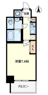 レジュールアッシュ難波MINAMI【11階】の間取り