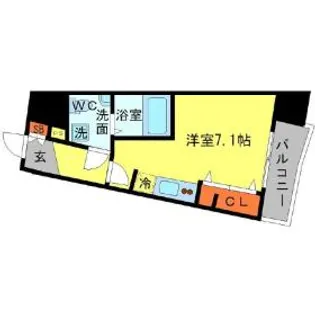 AFFLUENCE難波【10階】の間取り