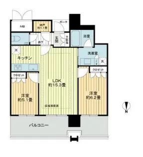 MJR堺筋本町タワー【26階】の間取り
