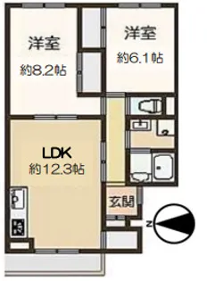 富士林プラザ12番館【3階】の間取り