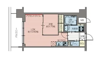 プレジオ難波【6階】の間取り