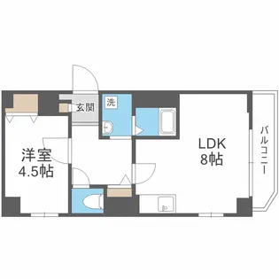 メビウス難波WESTレジデンス【4階】の間取り