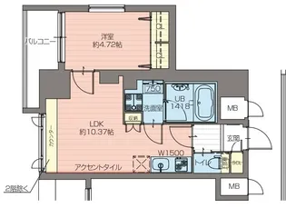プレジオ難波ASIAN【14階】の間取り