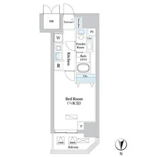 パークアクシス四ツ橋【3階】の間取り