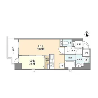 アヴェニール北浜【6階】の間取り