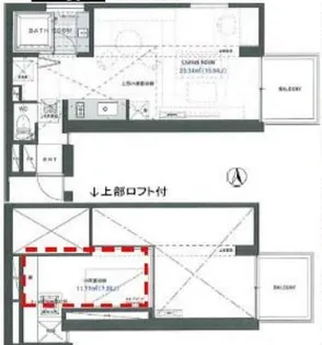是空NAMBA NISHI【4階】の間取り