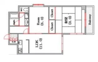 エーデルブルグ【7階】の間取り
