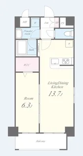 プラシード新町【2階】の間取り