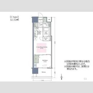 アーバネックス新町【11階】の間取り