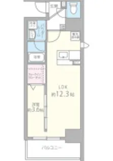 ソシオ心斎橋【5階】の間取り